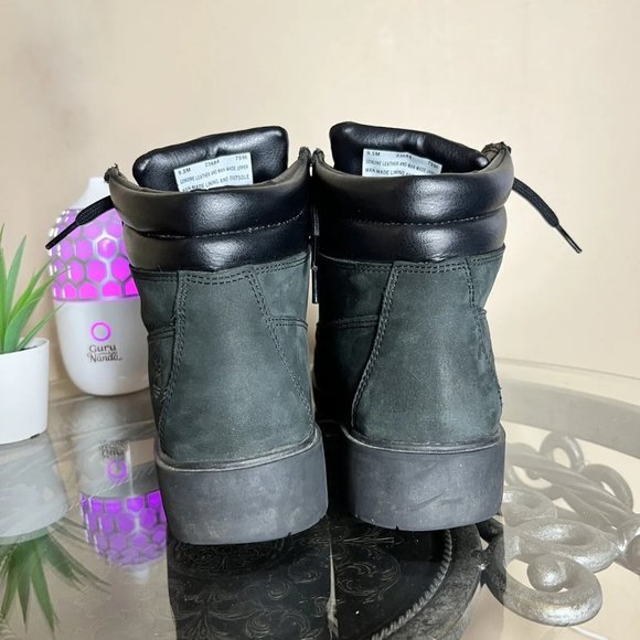Timberland Womens Boots‎ Waterproof Size 9.5 M Black Nubuck Linden Woods 6” - Picture 6 of 10